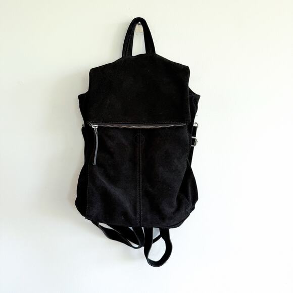 Free People Camilla Suede Leather Convertible Backpack Black main image 10